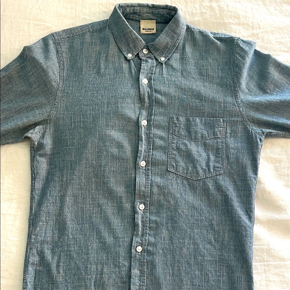 Baldwin Men's Casual Denim Blue Shirt